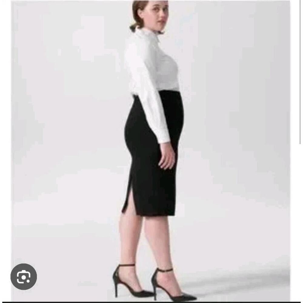Universal Standard Skirt Women 40 4XL Black Lynne Luxe Knee Professional Office